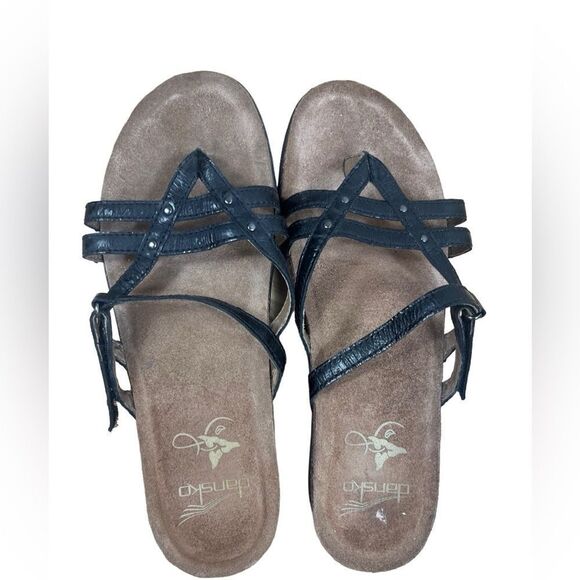 Dansko Rialto Roselle Strappy Slip on Sandals Black size 7.5-8 - Picture 2 of 6